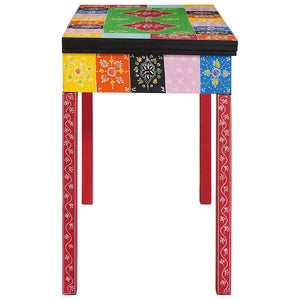 Mehrfarbiger Schreibtisch mit Schubladen, 100 cm