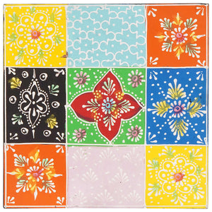 vidaXL Square Table 3 pcs Multicolour