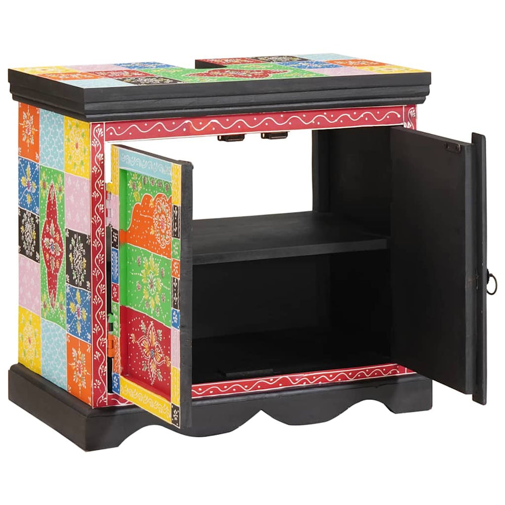Waschbeckenunterschrank Mango Massivholz Braun 60cm
