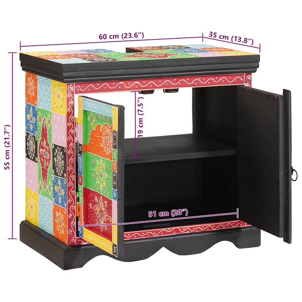 Waschbeckenunterschrank Mango Massivholz Braun 60cm