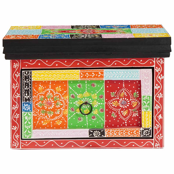 Bunter Nachttisch mit Schubladen 40x30x28 cm