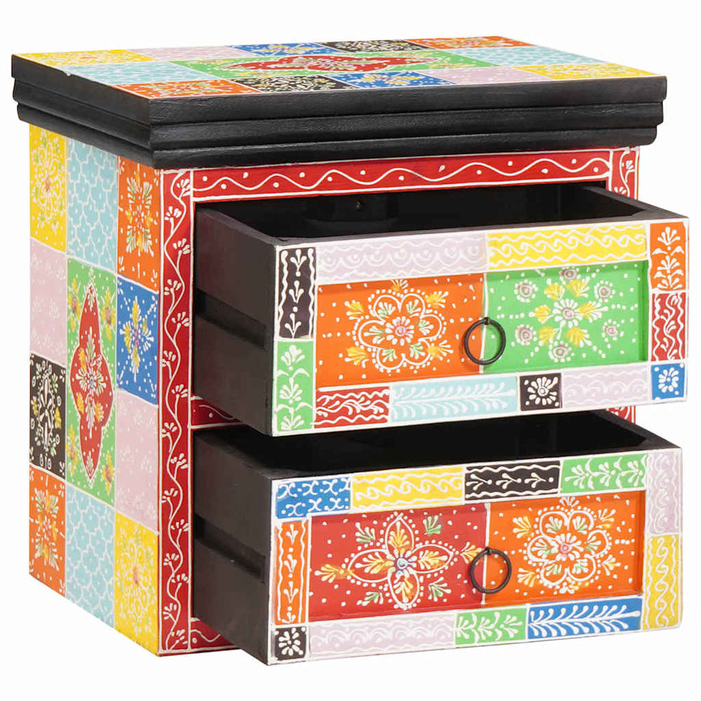 vidaXL Bedside Cabinets with Drawers 2 pcs Multicolored 40 x 30 x 40 cm