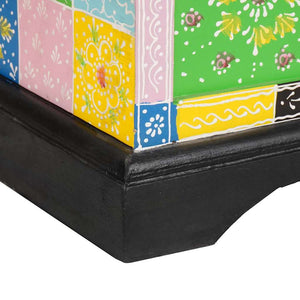 Mehrfarbige Aufbewahrungsbox Mango Massivholz 60x40x40cm