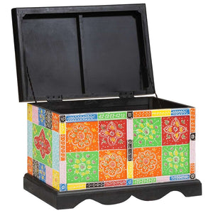 Mehrfarbige Aufbewahrungsbox Mango Massivholz 60x40x40cm