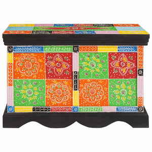 Mehrfarbige Aufbewahrungsbox Mango Massivholz 60x40x40cm