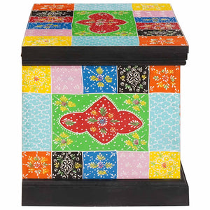 Mehrfarbige Aufbewahrungsbox Mango Massivholz 60x40x40cm