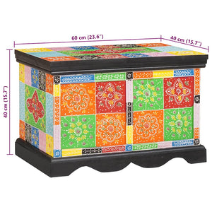Mehrfarbige Aufbewahrungsbox Mango Massivholz 60x40x40cm