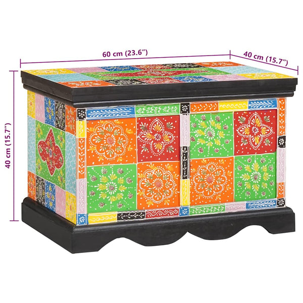 Mehrfarbige Aufbewahrungsbox Mango Massivholz 60x40x40cm
