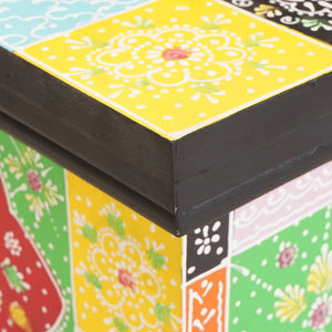 Mehrfarbige Aufbewahrungsbox Mango Massivholz 40x30x30