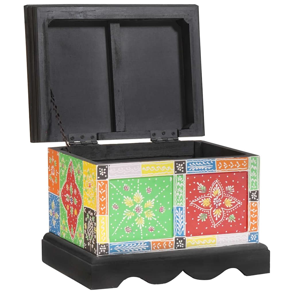 Mehrfarbige Aufbewahrungsbox Mango Massivholz 40x30x30
