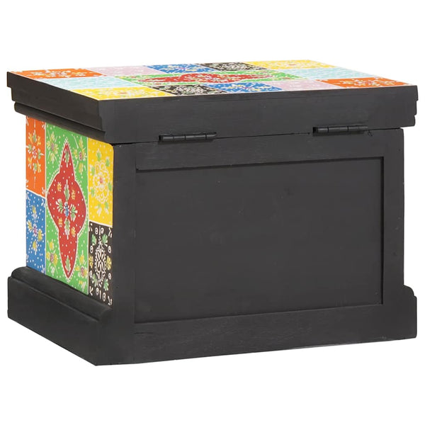 Mehrfarbige Aufbewahrungsbox Mango Massivholz 40x30x30