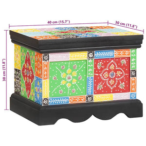 Mehrfarbige Aufbewahrungsbox Mango Massivholz 40x30x30