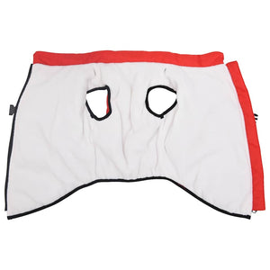 Wasserdichter Hundemantel mit Geschirr Rot L68