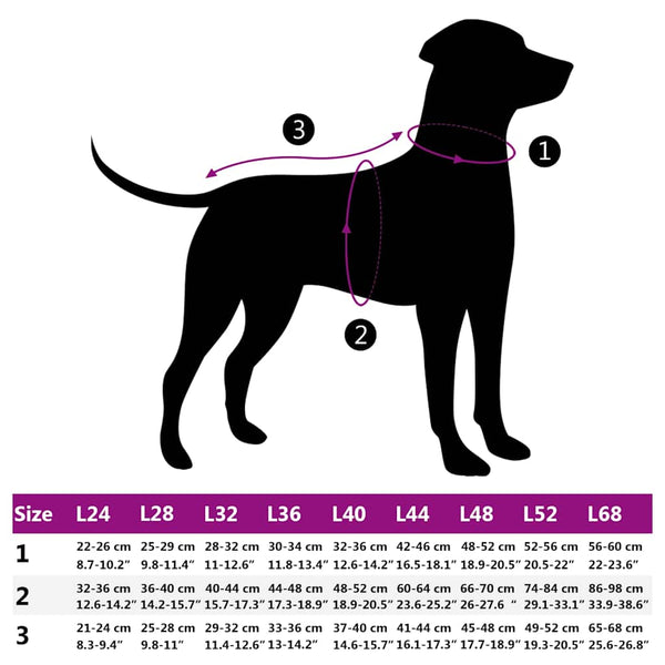 Wasserdichter Hundemantel mit Geschirr Schwarz L28