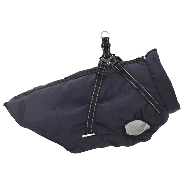 Hundemantel mit Geschirr Marineblau L44