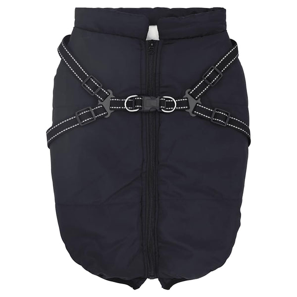 Hundemantel mit Geschirr Wasserdicht Marineblau L48