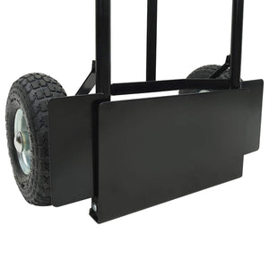 vidaXL Chariot à main extensible Noir et rouge 57 x 46 x 113 cm Acier