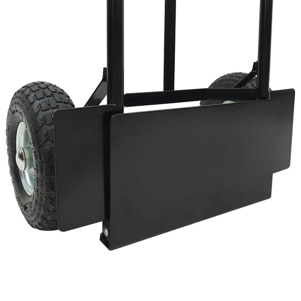 vidaXL Chariot à main extensible Noir et rouge 57 x 46 x 113 cm Acier