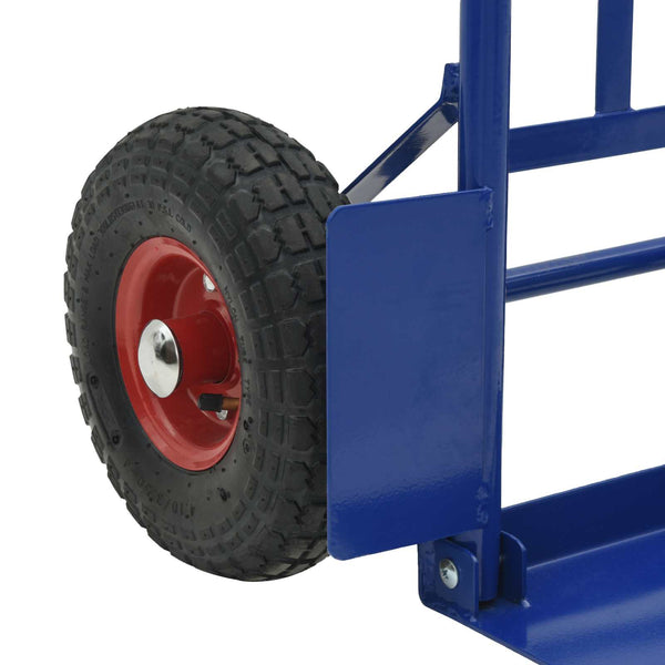 Erweiterbarer Handwagen Stahl Blau/Rot