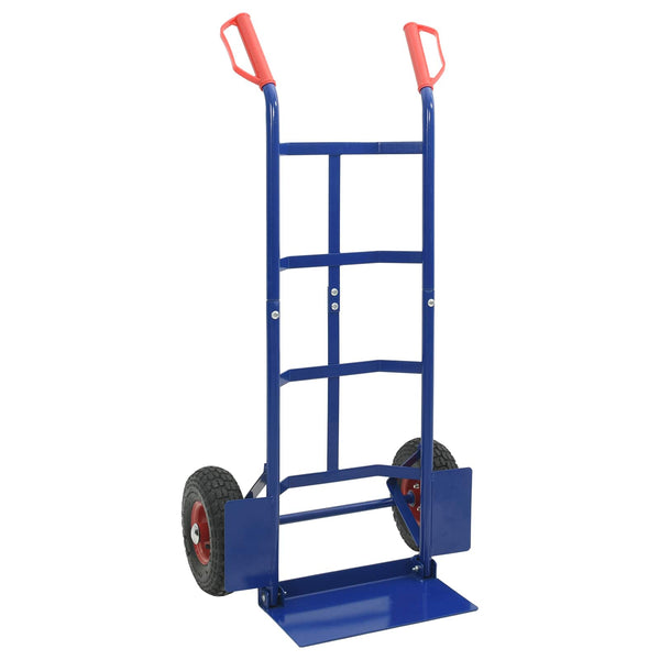 Erweiterbarer Handwagen Stahl Blau/Rot