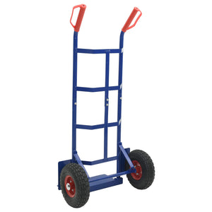 Erweiterbarer Handwagen Stahl Blau/Rot