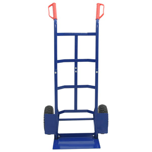 Erweiterbarer Handwagen Stahl Blau/Rot