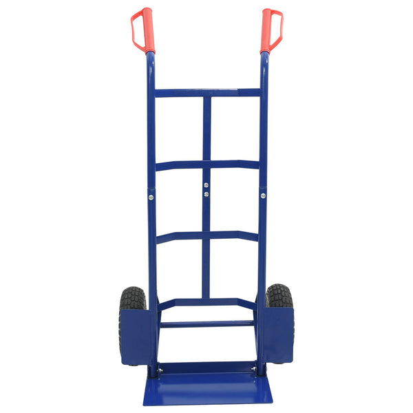 Erweiterbarer Handwagen Stahl Blau/Rot