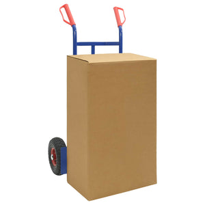 Erweiterbarer Handwagen Stahl Blau/Rot