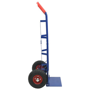 Erweiterbarer Handwagen Stahl Blau/Rot