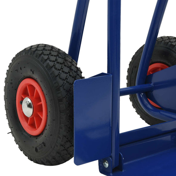 Erweiterbarer Handwagen Stahl Blau/Rot