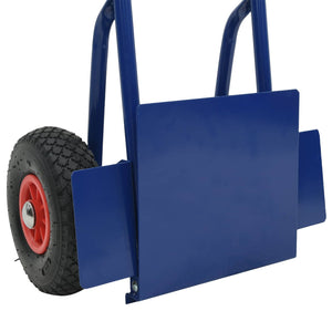 Erweiterbarer Handwagen Stahl Blau/Rot