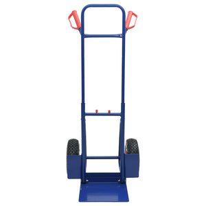 Erweiterbarer Handwagen Stahl Blau/Rot
