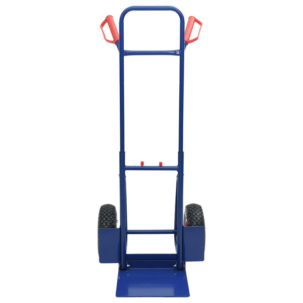 Erweiterbarer Handwagen Stahl Blau/Rot