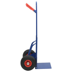 Erweiterbarer Handwagen Stahl Blau/Rot
