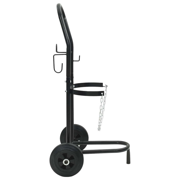 Handwagen Stahl Schwarz und Rot