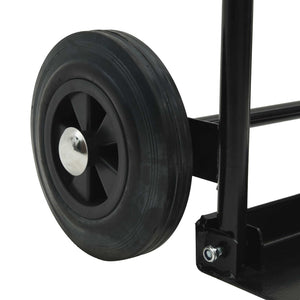 Handwagen Stahl Schwarz Rot 110 cm