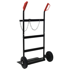 Handwagen Stahl Schwarz Rot 110 cm