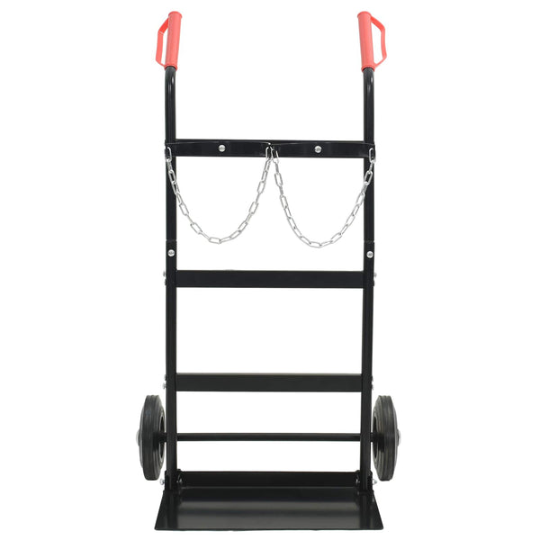 Handwagen Stahl Schwarz Rot 110 cm