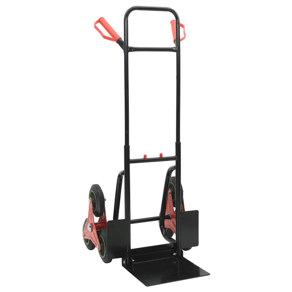 Handwagen Stahl Schwarz und Rot
