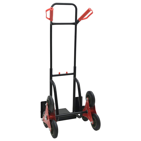 Handwagen Stahl Schwarz und Rot