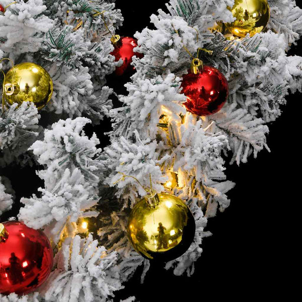 Weihnachtsgirlande mit LED-Leuchten & Kugeln - 10 m