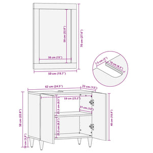 Wandmontiertes Badezimmerschrank-Set Mango