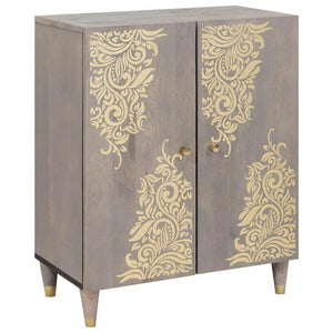 Badezimmerschrank Set Grau/Gold 3-teilig