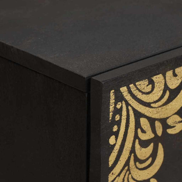 Schwarzes Sideboard 60cm Mango Massivholz
