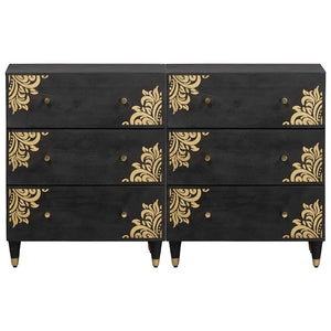 Schwarzes Sideboard 60cm Mango Massivholz