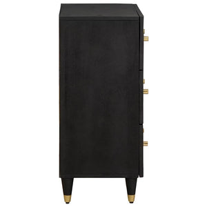 Schwarzes Sideboard 60cm Mango Massivholz