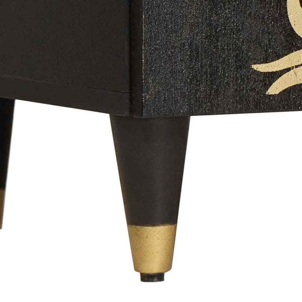 Schwarzes Badezimmerschrank-Set mit Regal, 3-teilig