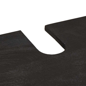Badezimmerschrank-Set Schwarz Mango Massivholz 4-teilig