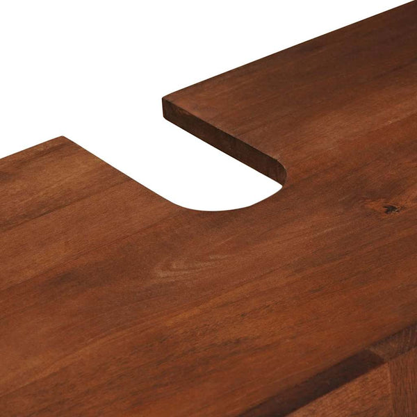 Badezimmerschrank Set Mango Massivholz Braun/Schwarz