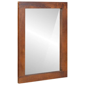 Badezimmerschrank Set Mango Massivholz Braun/Schwarz